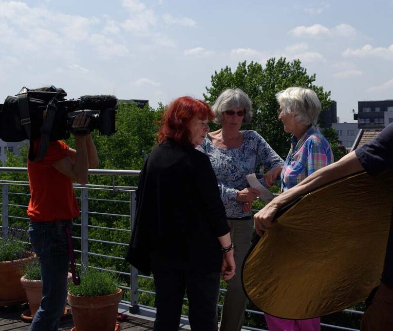 Dreharbeiten im Wohnprojekt der "Begine" in Berlin-Kreuzberg